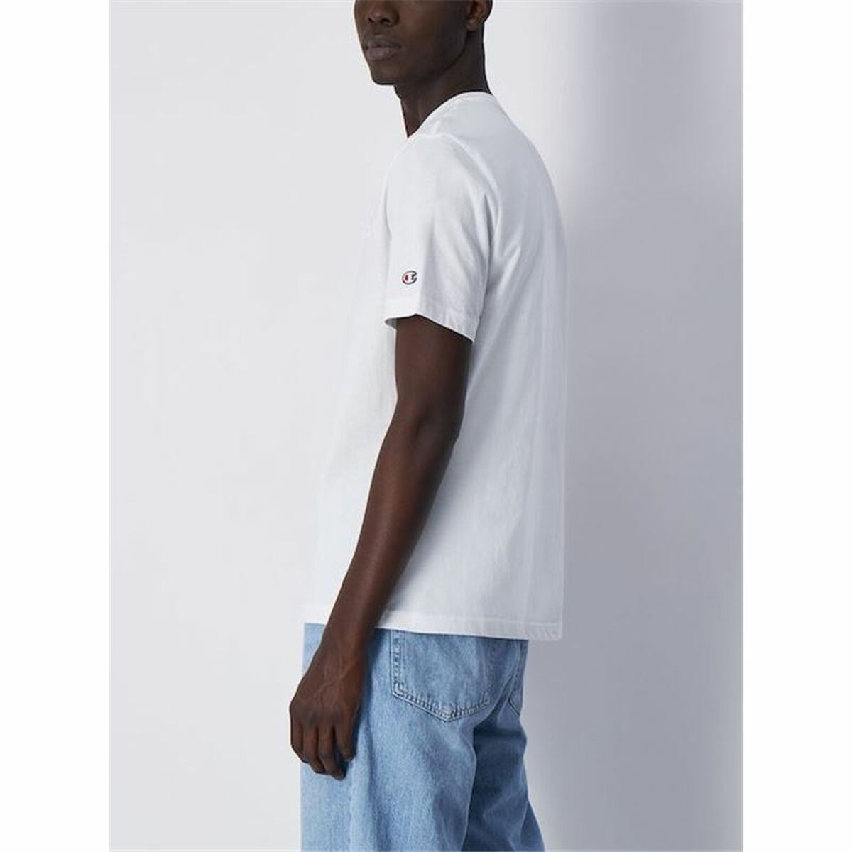 Maglia a Maniche Corte Uomo Champion Crewneck Bianco